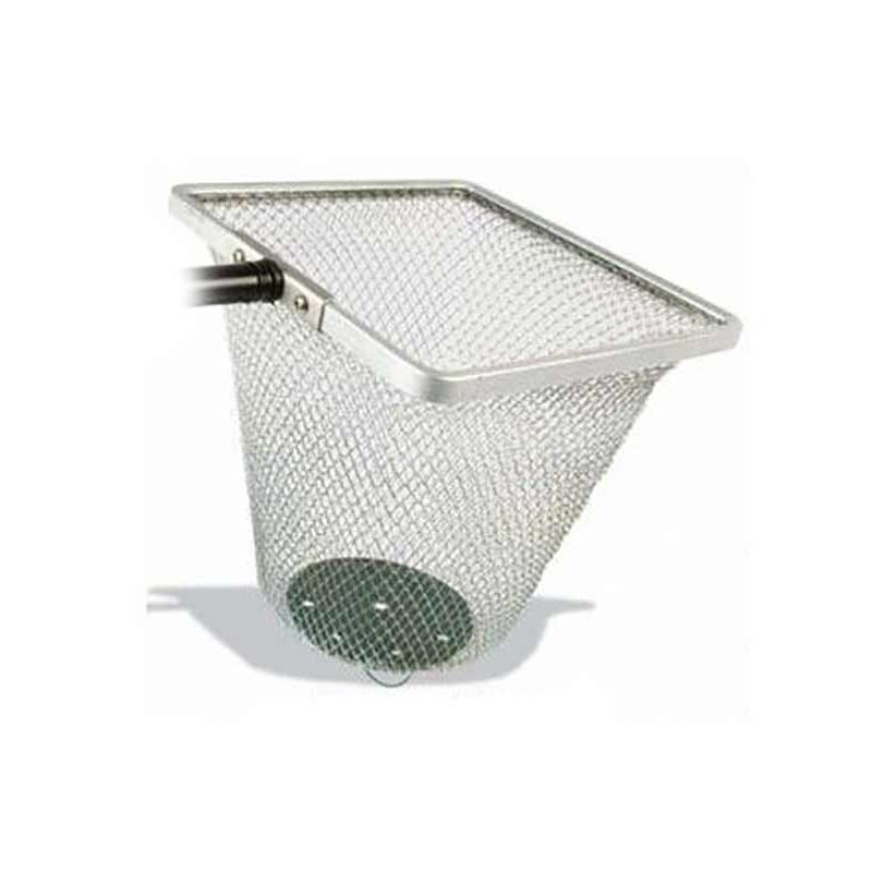 TÊTE EPUISETTE CARRÉE INOX AMIAUD VIVIER MAILLE 7MM - Tête seule avec filet sans manche - 0.7