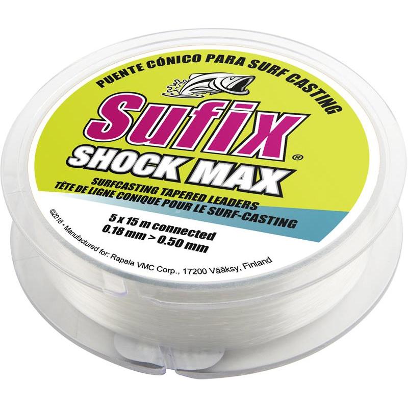 TETE DE LIGNE SUFIX SHOCK MAX 5 X 15M - 18/100 - 50/100