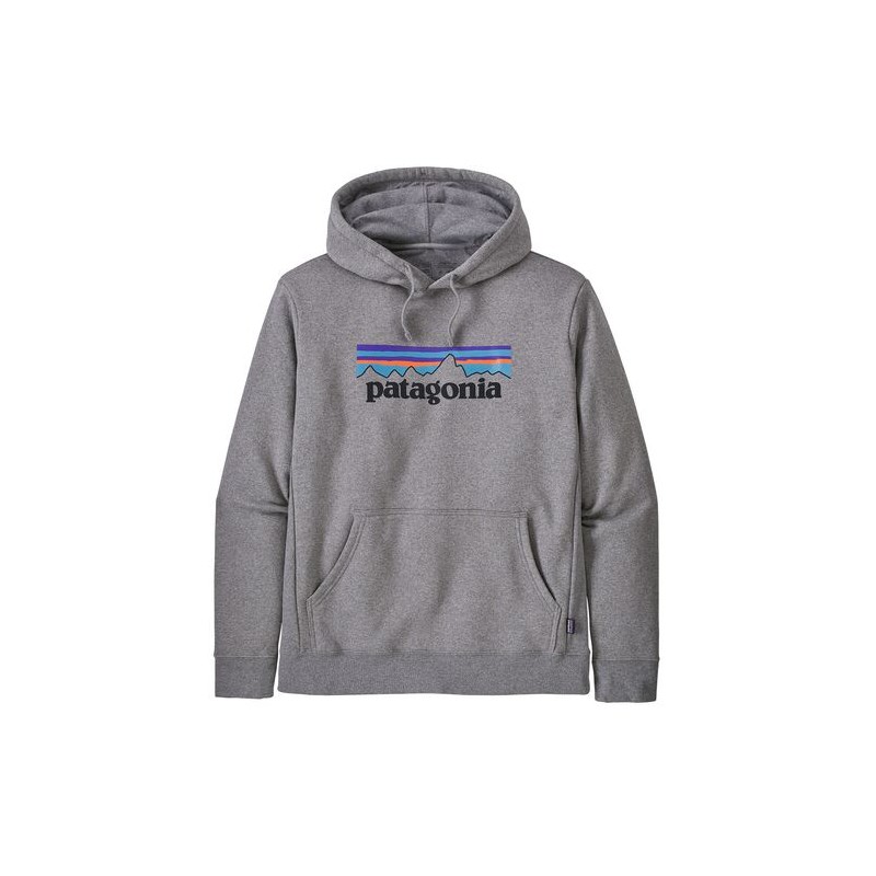 SWEAT HOMME PATAGONIA P-6 LOGO UPRISAL HOODY - GRAVEL HEATHER - Gravel Heather - XS