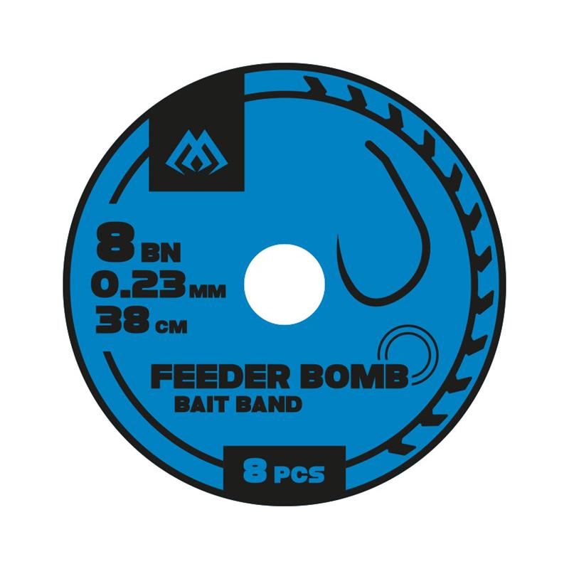 LIGNE MONTÉE MIKADO FEEDER BOMB RIG WITH BAIT BAND BARBLESS HOOKS - 1 - 20/100 - N°10 - 38