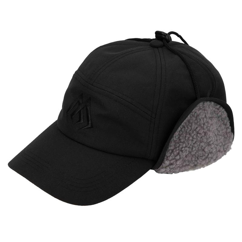 CASQUETTE MIKADO WITH DASH AND FLEECE - BLACK - Black