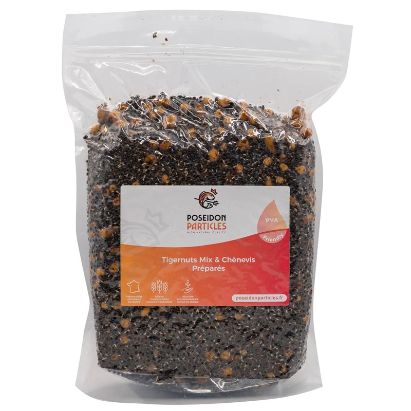 GRAINE PRÉPARÉE POSEIDON PARTICLES TIGERNUTS MIX & CHENEVIS - 3L - Tigernuts Mix & Chenevis - 3