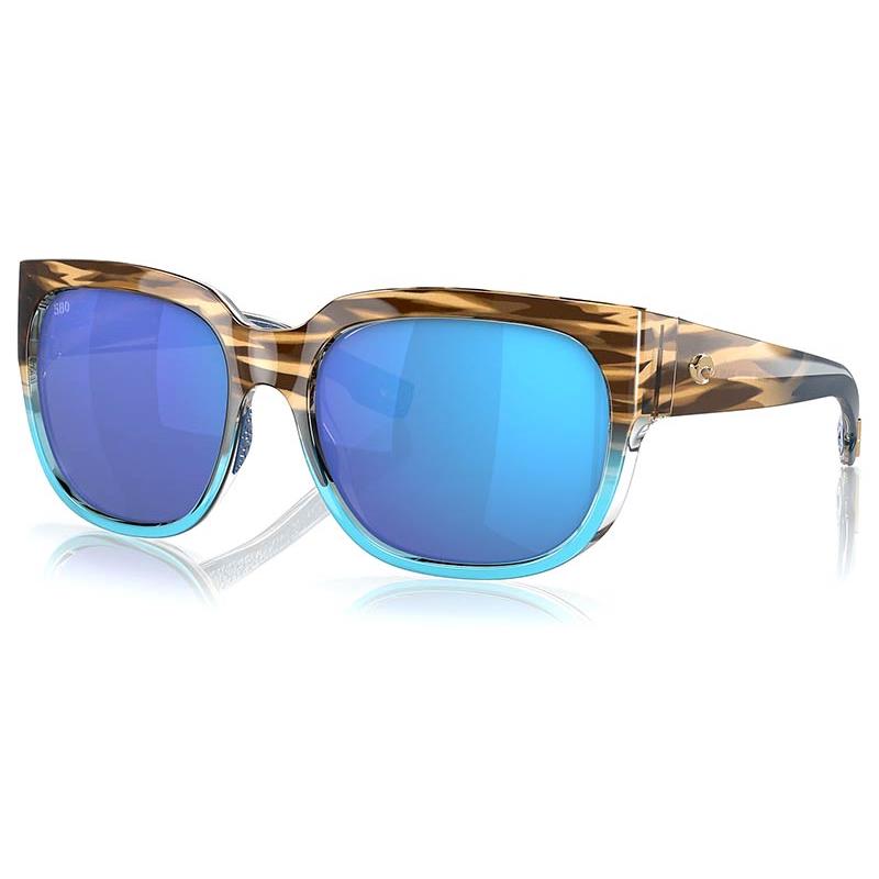 LUNETTES POLARISANTES COSTA WATERWOMAN 2 - XL - 580G - Bleu Miroir - Shiny Wahoo