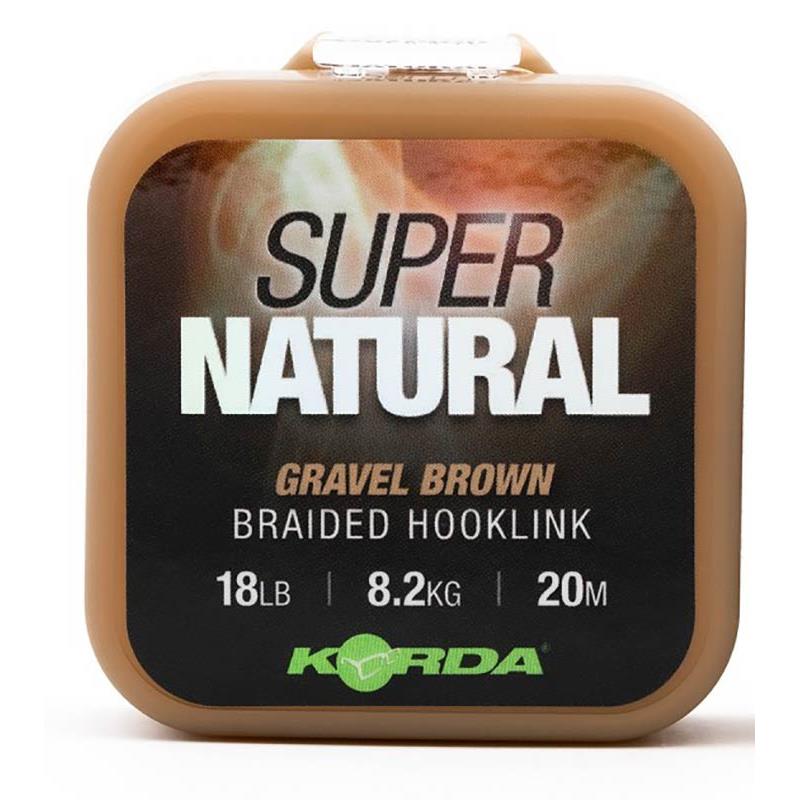 TRESSE BAS DE LIGNE KORDA SUPER NATURAL - GRAVEL BROWN - Gravel Brown - 8.2 - 20 - 18
