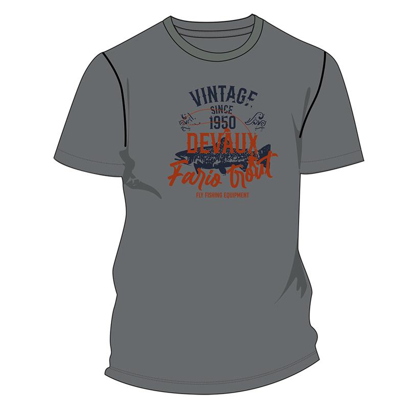 TEE SHIRT MANCHES COURTES HOMME DEVAUX ACADEMY - GRIS BLEU - Gris bleu - S
