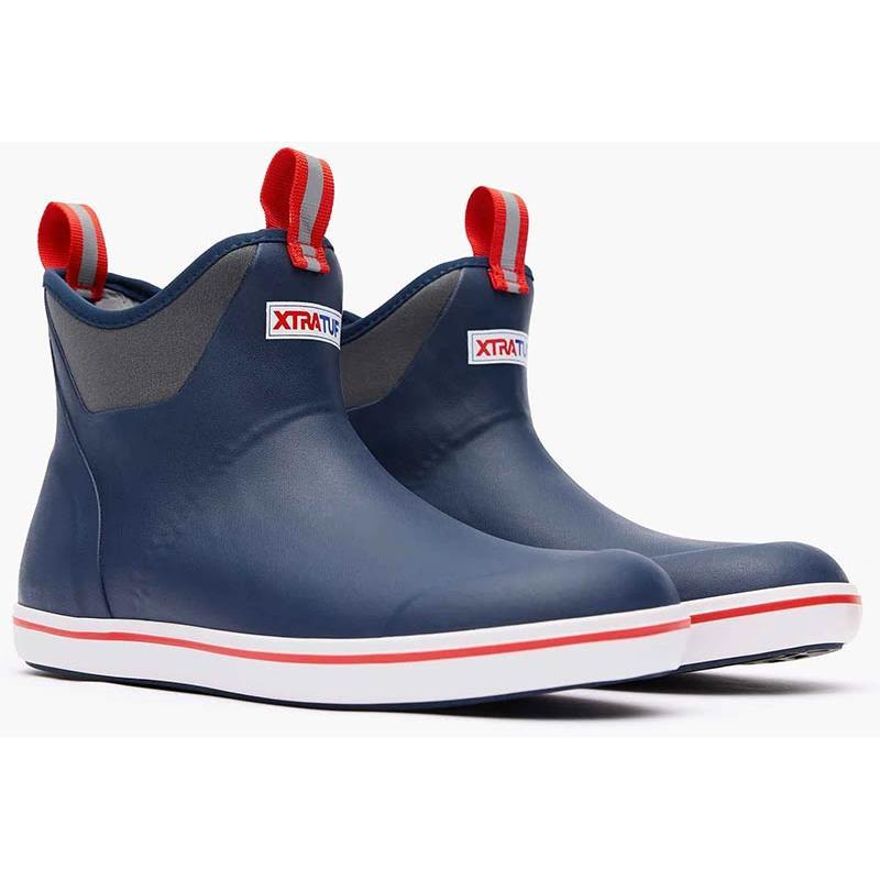 BOTTES HOMME XTRATUF ANKLE DECK BOOT - BLEU MARINE/ROUGE - Bleu Marine-Rouge - 40